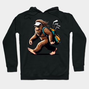 Funny Golf Novelty Sasquatch Bigfoot Golfing Hoodie